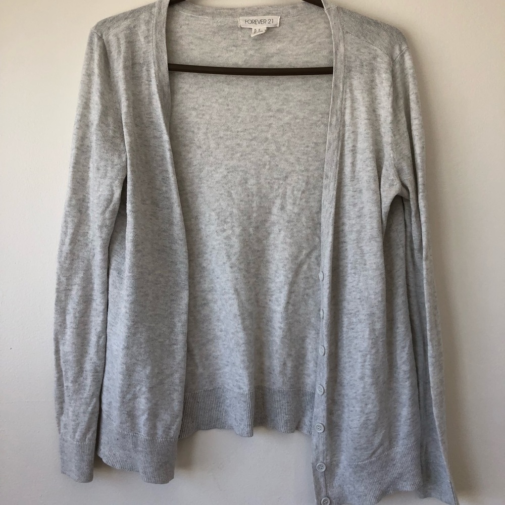 Forever 21 light gray cardigan